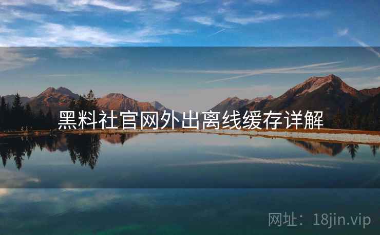 黑料社官网外出离线缓存详解  第2张