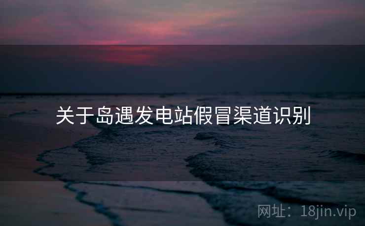 关于岛遇发电站假冒渠道识别  第1张
