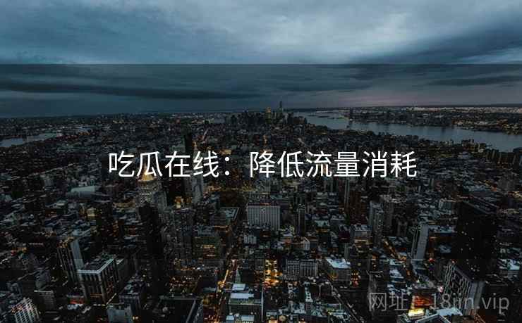 吃瓜在线：降低流量消耗  第2张