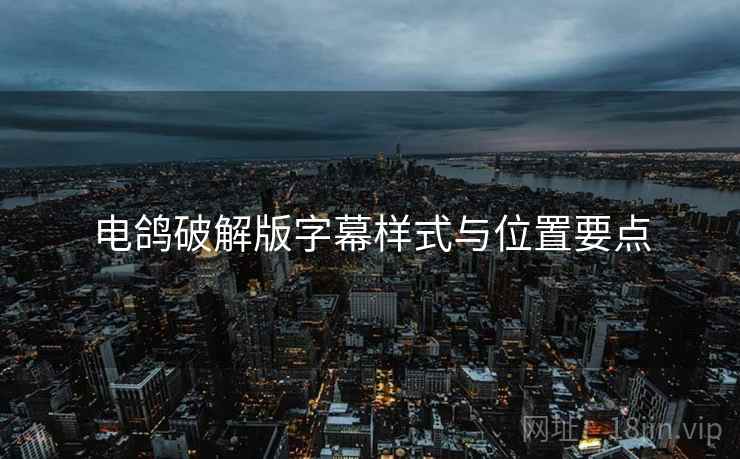 电鸽破解版字幕样式与位置要点  第2张