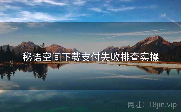 秘语空间下载支付失败排查实操  第1张