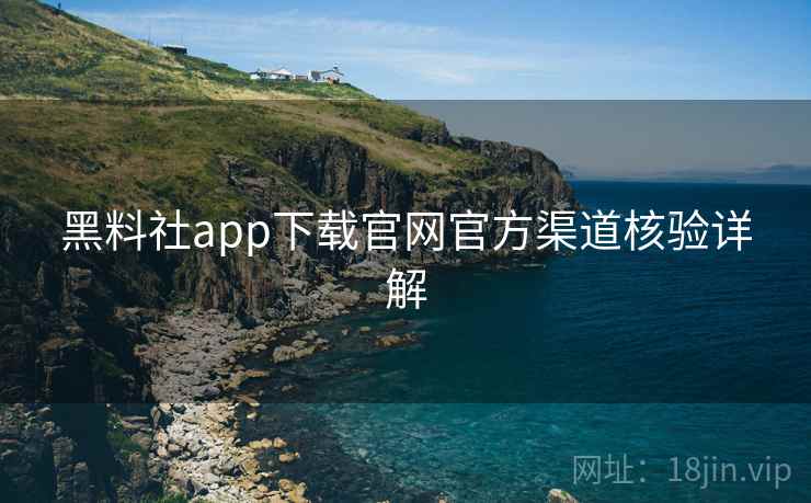 黑料社app下载官网官方渠道核验详解  第2张