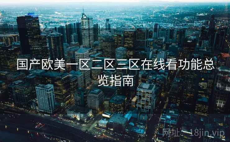 国产欧美一区二区三区在线看功能总览指南  第1张