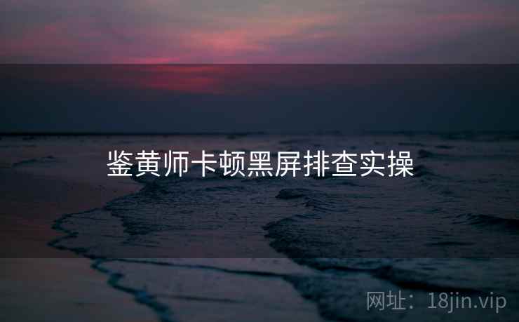 鉴黄师卡顿黑屏排查实操  第1张