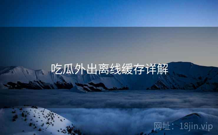 吃瓜外出离线缓存详解  第1张