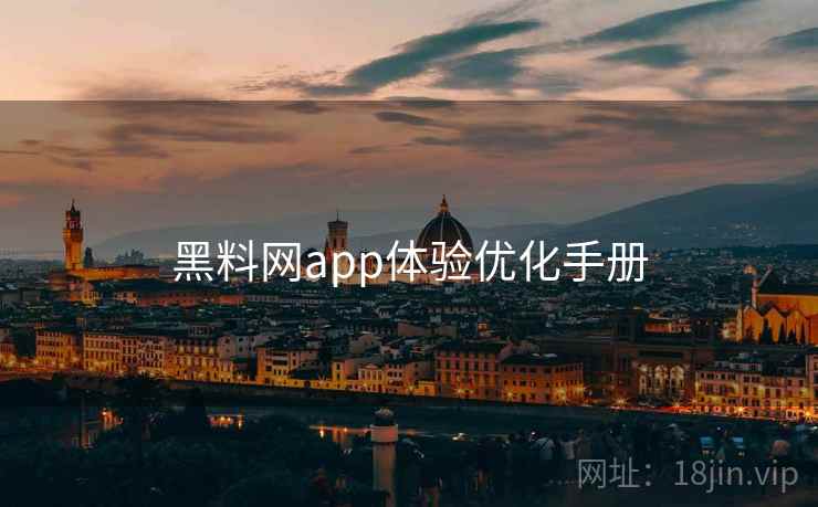 黑料网app体验优化手册  第2张